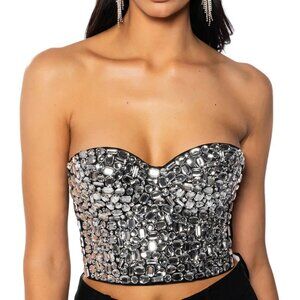 DRENCED IN DIAMONDS RHINESTONE BUSTIER
